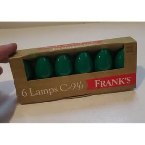 vintage package Kodak C-9 1/4 Color of Christmas outdoor light bulbs Green‎ 6 Pk